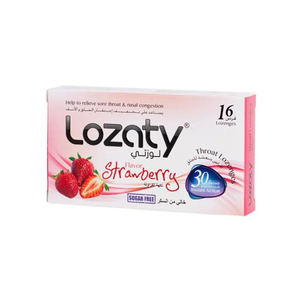 Lozaty Throat Lozenges Strawberry 16’